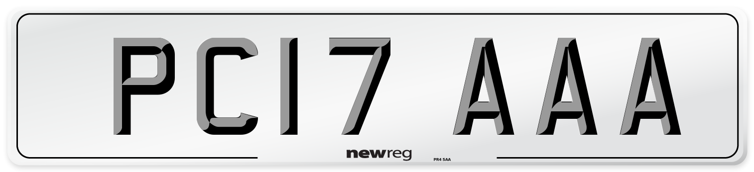 PC17 AAA Number Plate from New Reg